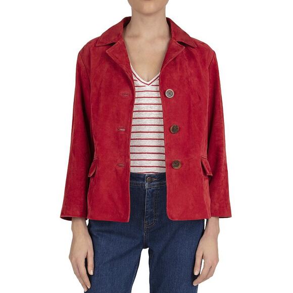 Gerard Darel NWT Giola Red Suede Coat Jacket Size 36 $935 NEW - Picture 1 of 6